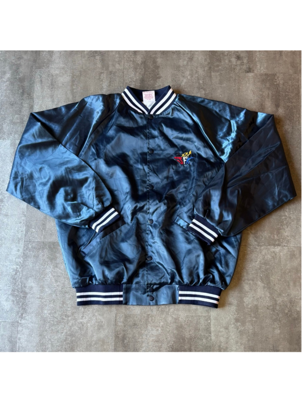 Vintage USS JFK Navy Souvenir Jacket Mens XL Made in USA